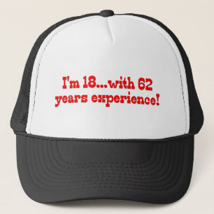 Boné Eu sou 18 com 62 anos de experiência