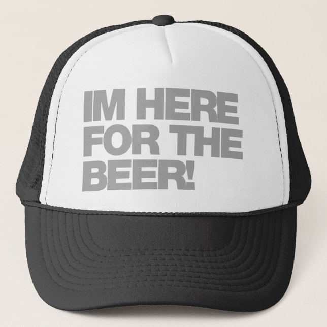 Boné Eu sou aqui para a cerveja - bar bêbedo do bar do (Frente)