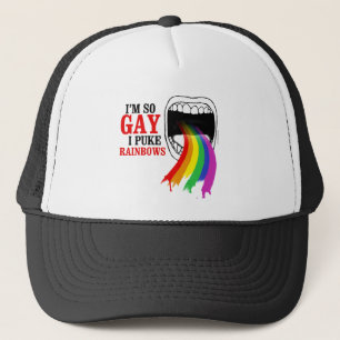 Boné Eu sou assim que gay, eu puke arcos-íris