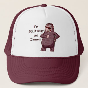 Boné Eu sou SQUATCHY E EU SEI-O - logotipo engraçado d