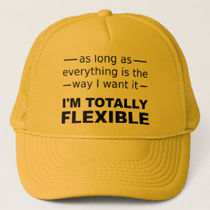 Boné Eu sou um chapéu totalmente flexível e engraçado d