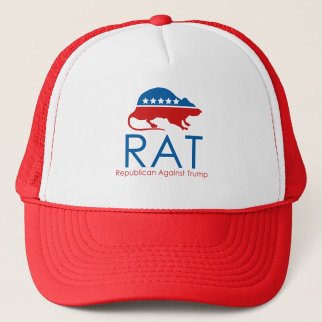 Boné Eu sou um R.A.T. Republicano Contra Trump (Frente)
