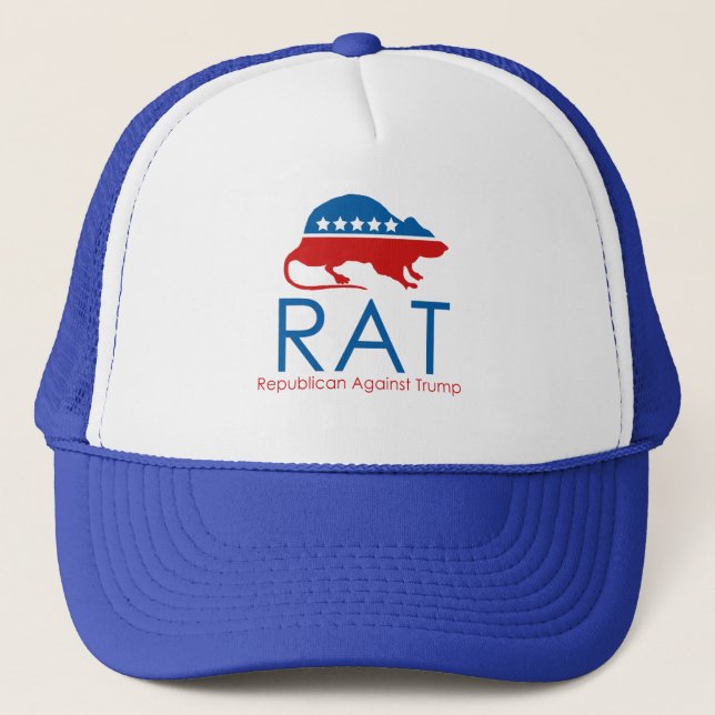Boné Eu sou um R.A.T. Republicano Contra Trump (Frente)