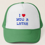 Boné Eu te amo um Latke<br><div class="desc">Grande presente de Chanukah para dizer a alguém quanto você os ama com um jogo em palavras com Latke!</div>