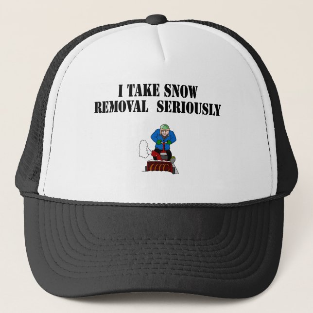 Boné Eu tomo a remoção de neve seriamente (Frente)