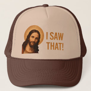 Boné Eu Vi Essa Citação Cristã Engraçada De Jesus