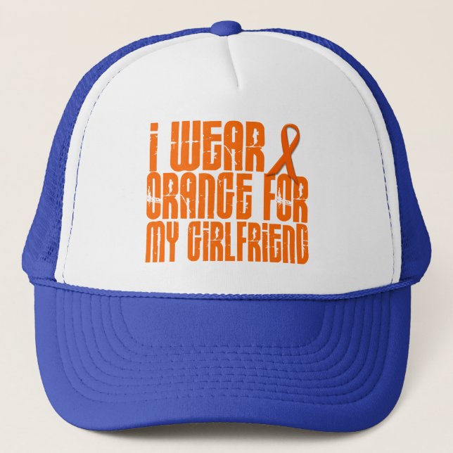 Boné Eu visto a laranja para meu namorada 16 (Frente)