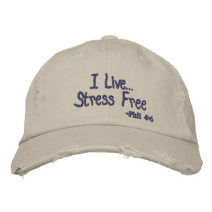 Boné Eu vivo o Stress Free Personalizá-lo