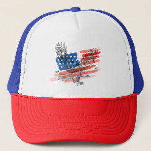 Boné EUA 250 - Bandeira Americana - Águia Americana - A