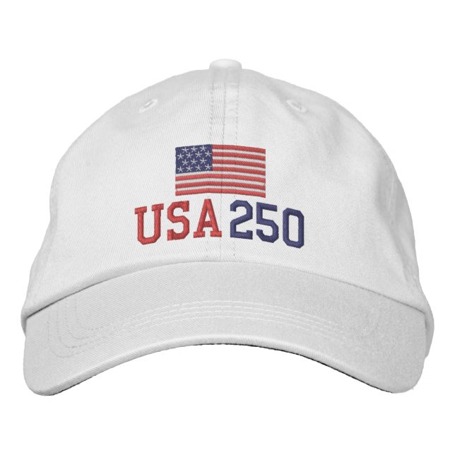 Boné EUA 250 - com Bandeira Americana (Frente)