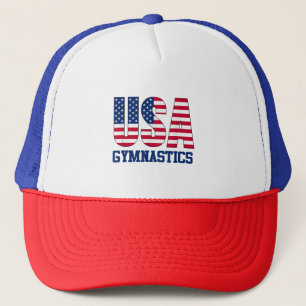 Boné EUA com American Flag Gymnastics Sports