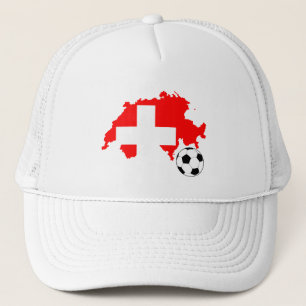 Boné European Switzerland Swiss Flag Soccer Hat Cap
