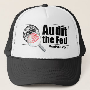 Boné Examine o chapéu de Fed