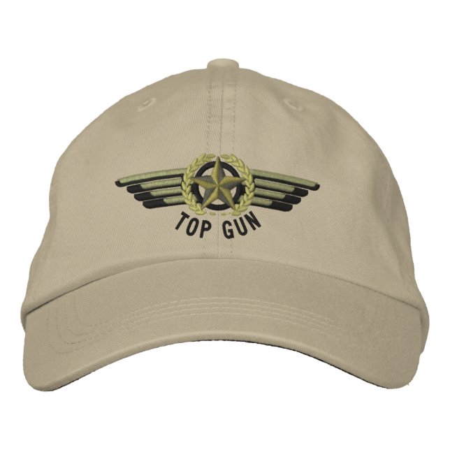 Boné Excelente Aviation Star Laurels Piloto Wings (Frente)