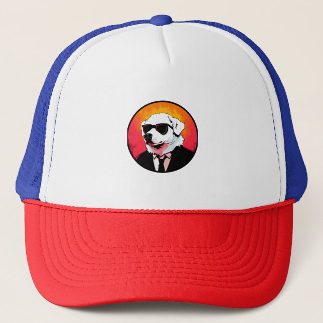 Boné Excelente Pirenéus - Cachorro Empresário (Frente)