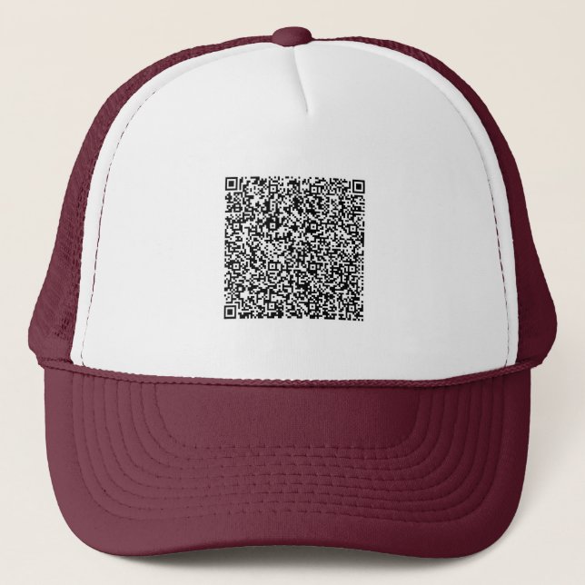 Boné Exemplo de Hat do Controlador de Código QR design (Frente)