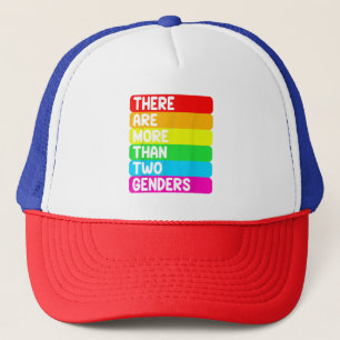 Boné Existem mais de dois sexos da bandeira LGBTQ arco-
