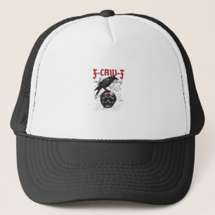 Boné F-Caw-F Corvo de Halloween Engraçado Corvo Humor G