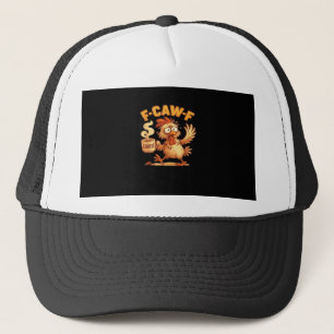Boné F-Caw-F Galinha Engraçada Gráfico Retro Clássico