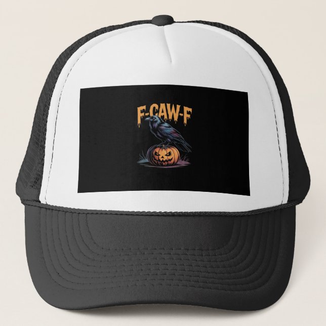 Boné F-Caw-F Halloween Raven Jack-O-Lantern Spooky Seas (Frente)