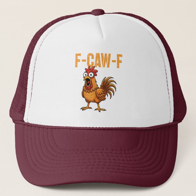 Boné F-Caw-F Meme de Frango Galo FCAWF Dito Engraçado  (Frente)
