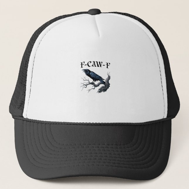 Boné F-Caw-F Pássaro Engraçado Corvo (Frente)