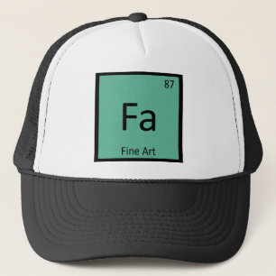 Boné Fa - Símbolo da Tabela Periódica da Química de Bel