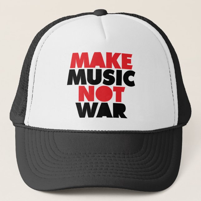 Boné Faça a guerra da música não (Frente)