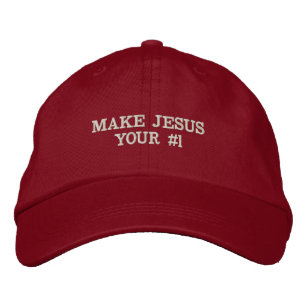 Boné Faça a Jesus o seu primeiro chapéu vermelho