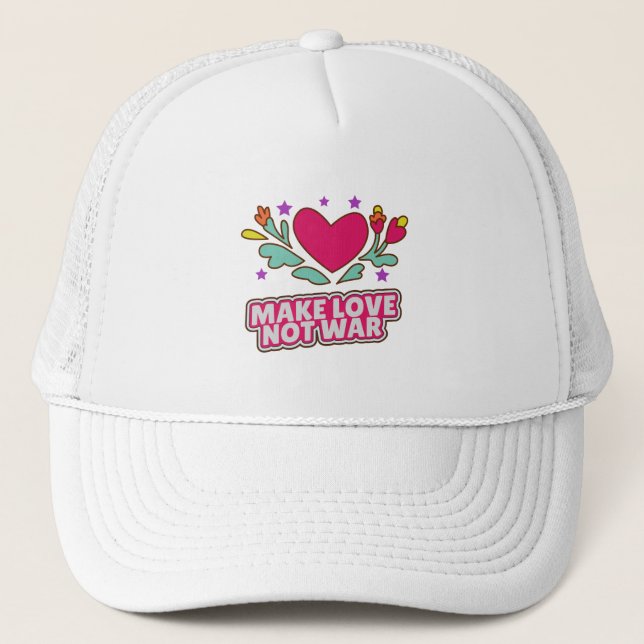 Boné Faça amor não guerra (Frente)