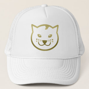 Boné Face de Gato Dourada e Falso - Cor de fundo person