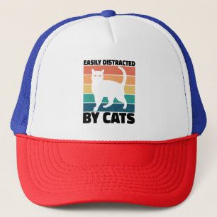 Boné Fácil Distração Por Gato gatinho Kawaii Engraçado
