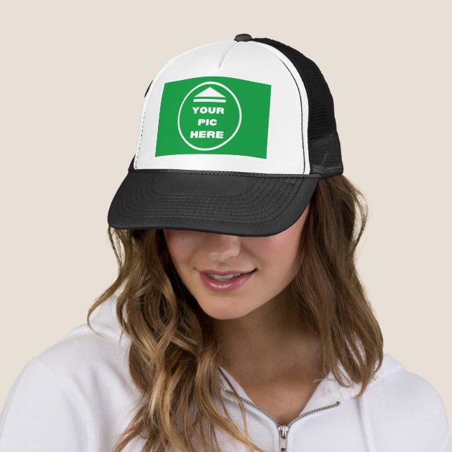 Boné FÁCIL! Trucker Hat - Branco e Preto - Personalizar (In Situ)