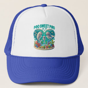 Boné Família de baleias "Pod Sweet Pod"