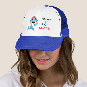 Boné Família de Tubarão Feliz Mamãe Tubarão