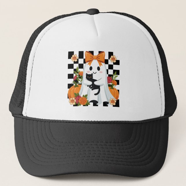 Boné Fantasma de Halloween Fofo (Frente)