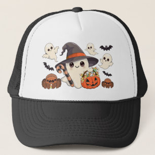 Boné Fantasma de Halloween Fofo no Estilo Kawaii