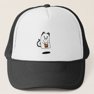 Boné Fantasma vestida de gato para o Dia das Bruxas