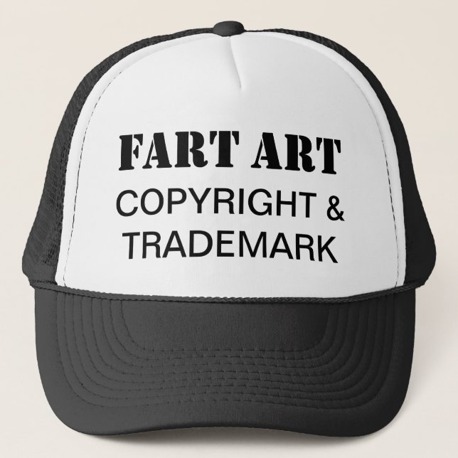 Boné Fart Art, Copyright e Trademark Trucker Hat (Frente)