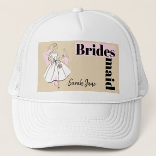 Boné Fashion Bride Neutral Group Bridesmaid hat