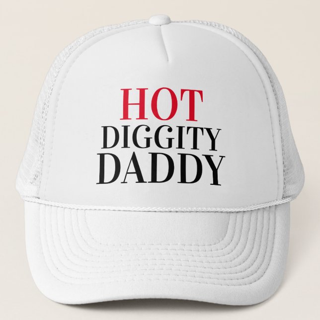 Boné Father's Day Gift Idea Baseball HOT DIGGITY DADDY (Frente)