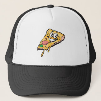 Boné fatia de pizza cara feliz