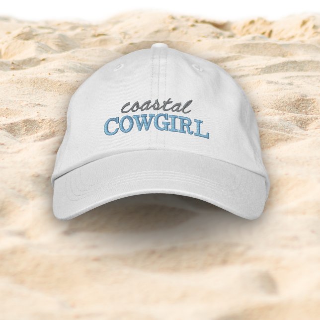 Boné Favor de Festa de Despedida de Solteira Cowgirl Co (coastal cowgirl bachelorette favors embroidery baseball cap)