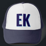 Boné Favor de festa de solteira na praia com monograma<br><div class="desc">Boné de caminhoneiro de Favor de festa de solteira na praia com monograma sombreado</div>