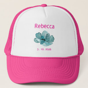 Boné Favor do Partido da Oferta Botânica Rosa e Teal