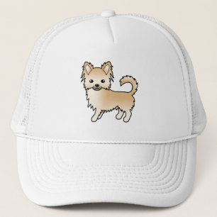 Boné Fawn Long Casaco Chihuahua Cute Cartoon Dog