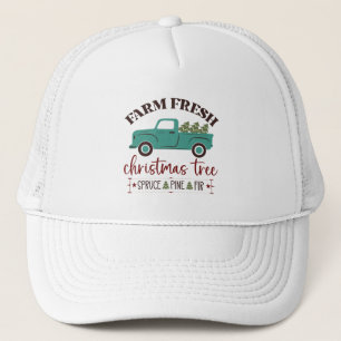 Boné fazenda festiva, árvore de Natal fresca