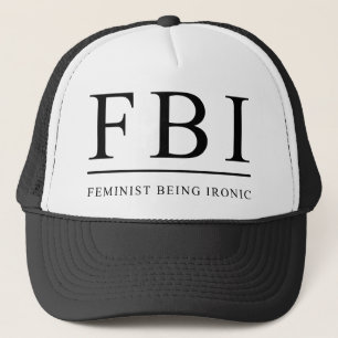 Boné FBI Ser Feminista Irônico Divertido