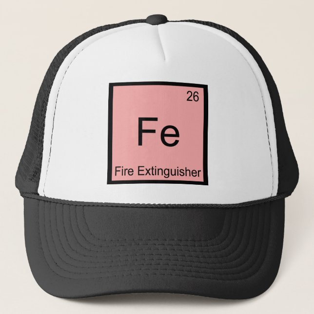 Boné Fe - Extinguista de Fogo Símbolo de Química Engraç (Frente)