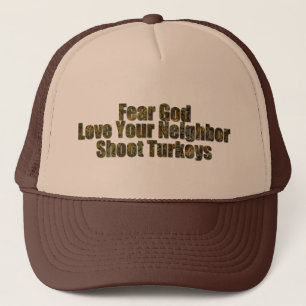 Boné Fear God, Lover Your Neighbor, Shoot Turkeys